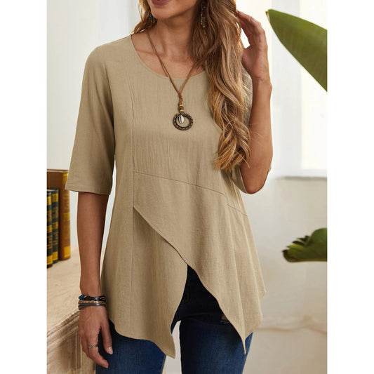 MiaMilana - Bluse mit Rundhalsausschnitt für Frauen