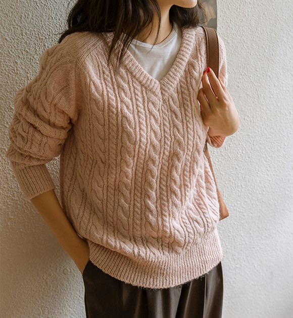 Nina - Eleganter Damenpullover mit V-Ausschnitt - Perfekt für jeden Anlass