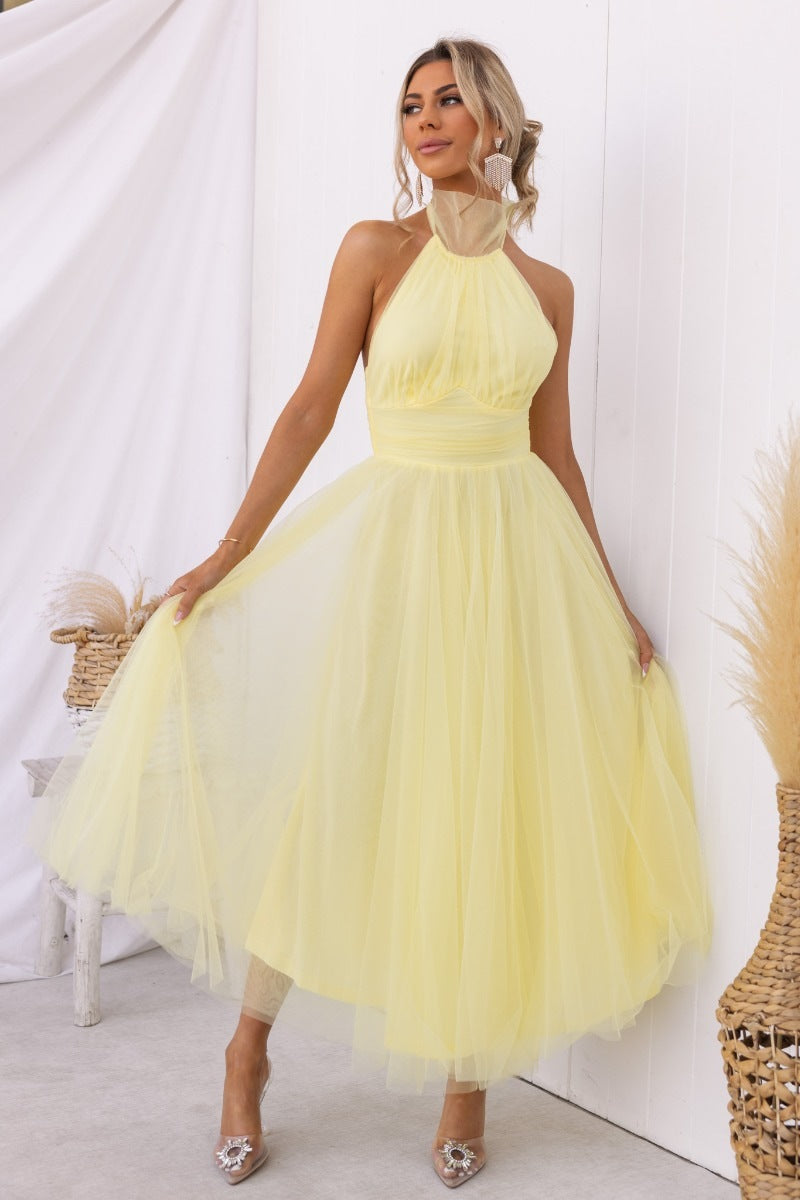 Marisol - Elegantes, schlichtes Kleid in A-Linie ohne Rückenteil