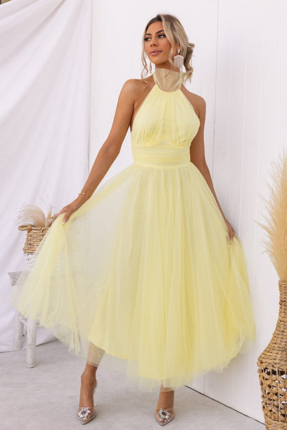 Marisol - Elegantes, schlichtes Kleid in A-Linie ohne Rückenteil