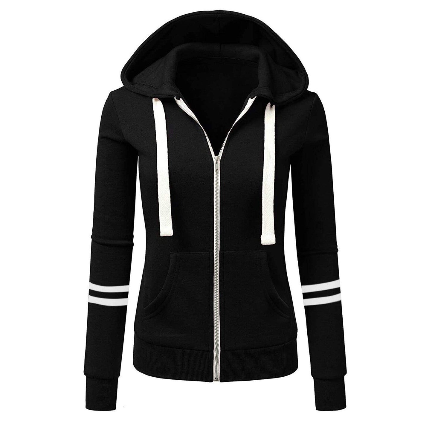 Thalia - Taillierter Woll-Hoodie mit Reißverschluss für Frauen