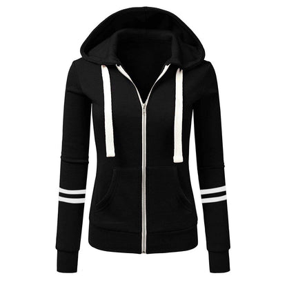 Thalia - Taillierter Woll-Hoodie mit Reißverschluss für Frauen