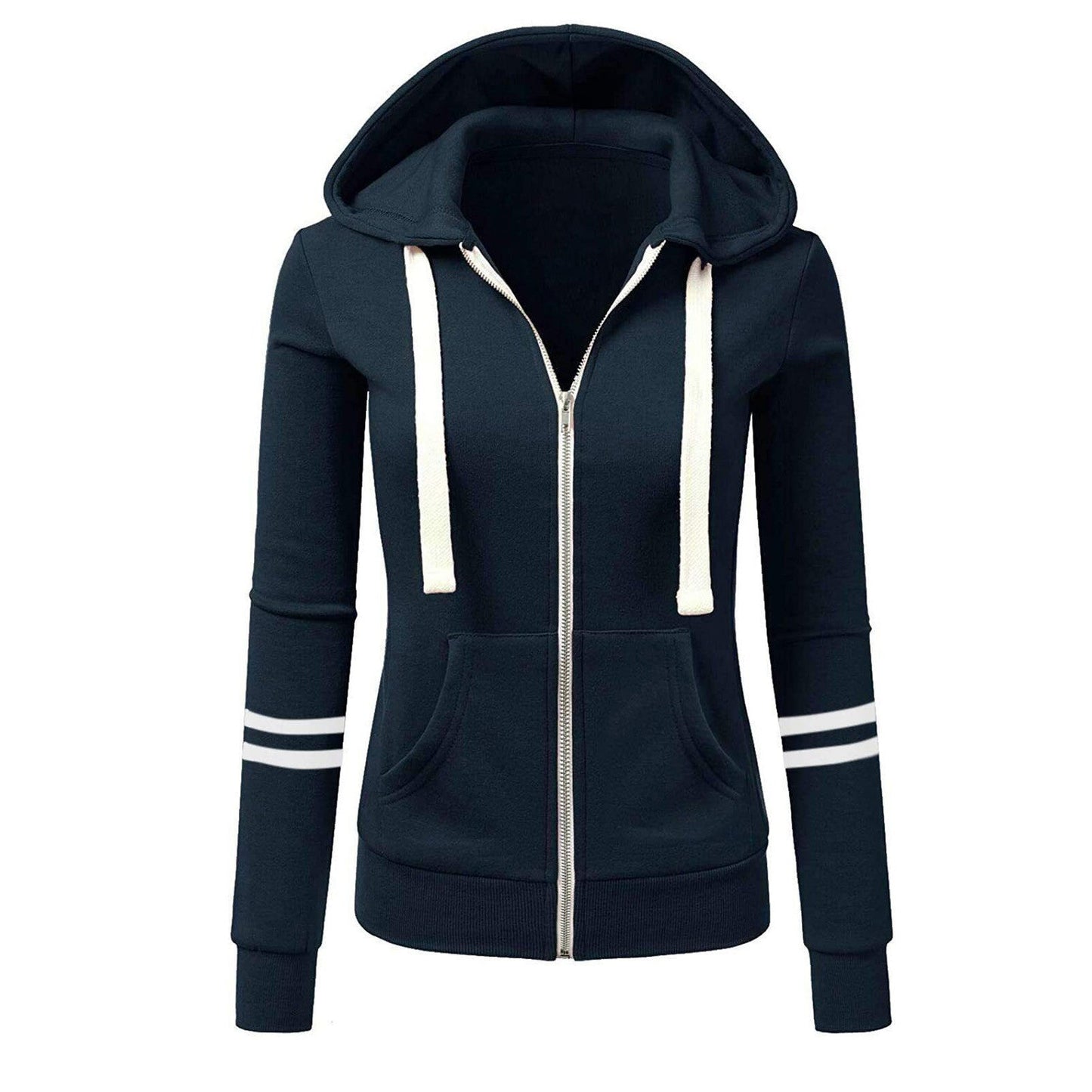 Thalia - Taillierter Woll-Hoodie mit Reißverschluss für Frauen