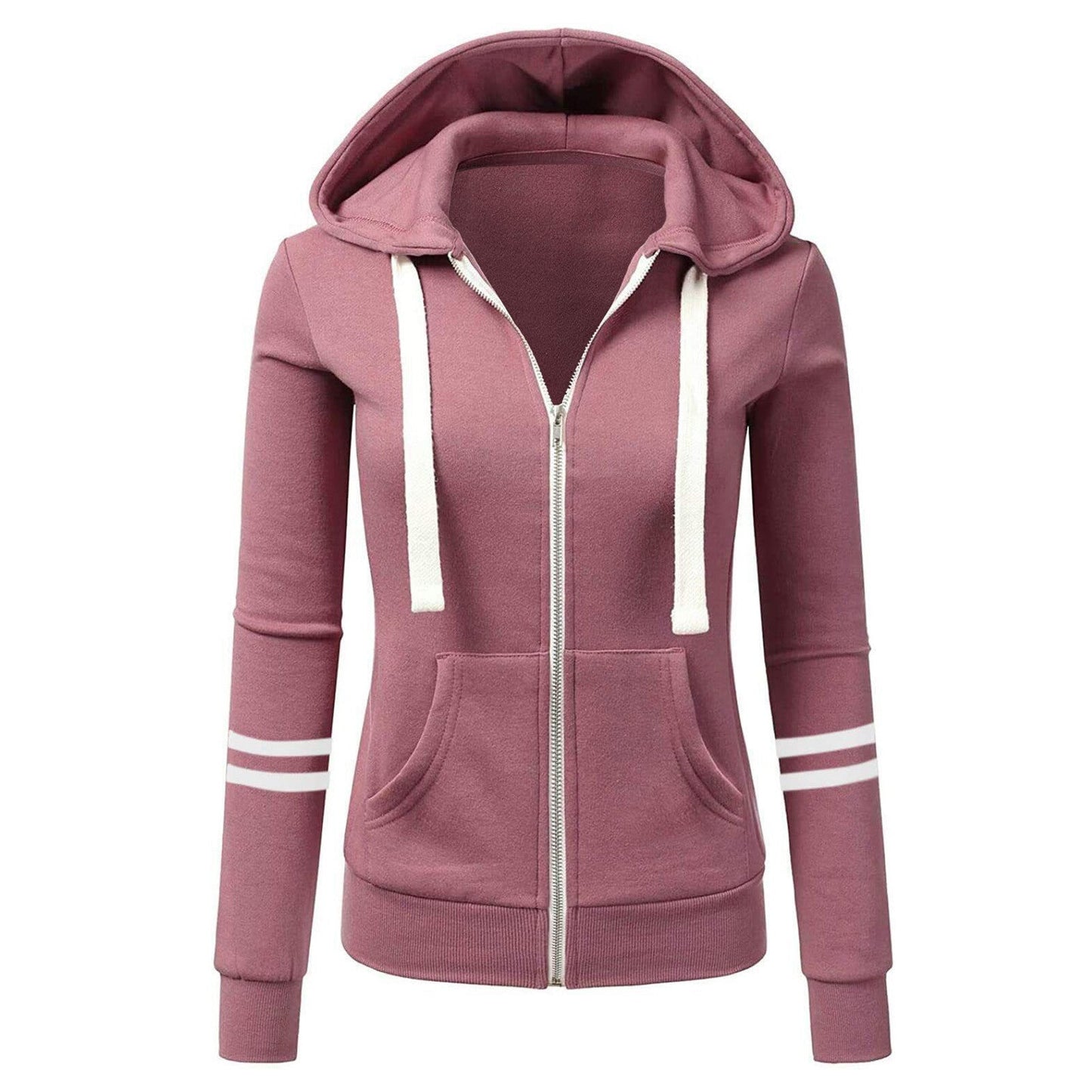 Thalia - Taillierter Woll-Hoodie mit Reißverschluss für Frauen
