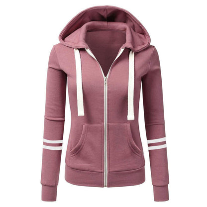 Thalia - Taillierter Woll-Hoodie mit Reißverschluss für Frauen
