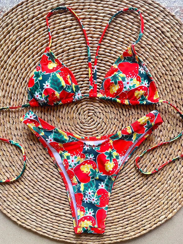 SoSoof - Brasilianischer Bikini mit Blumendruck