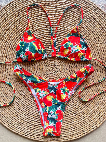 SoSoof - Brasilianischer Bikini mit Blumendruck