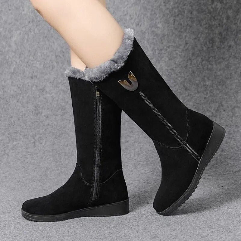 Emilia - Die bequemsten warmen Winterstiefel mit hohem Fell