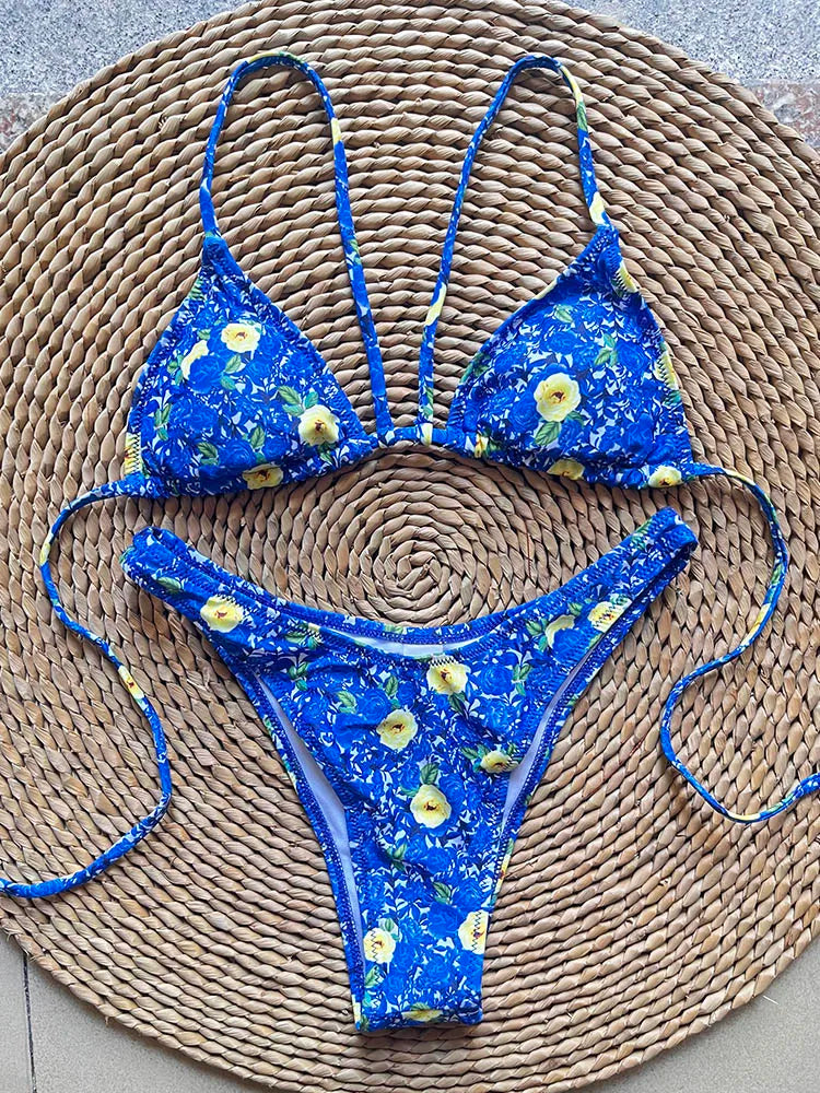 SoSoof - Brasilianischer Bikini mit Blumendruck