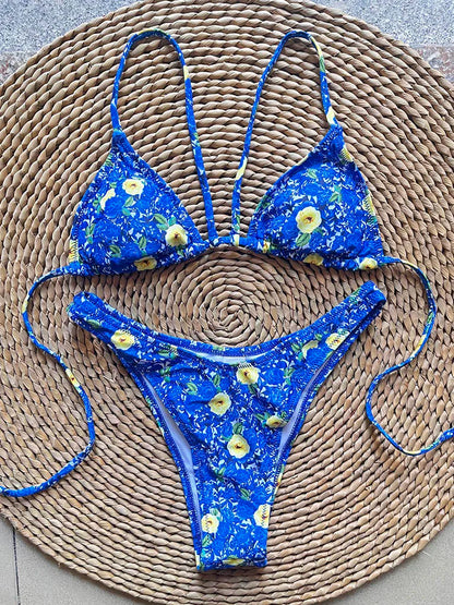 SoSoof - Brasilianischer Bikini mit Blumendruck