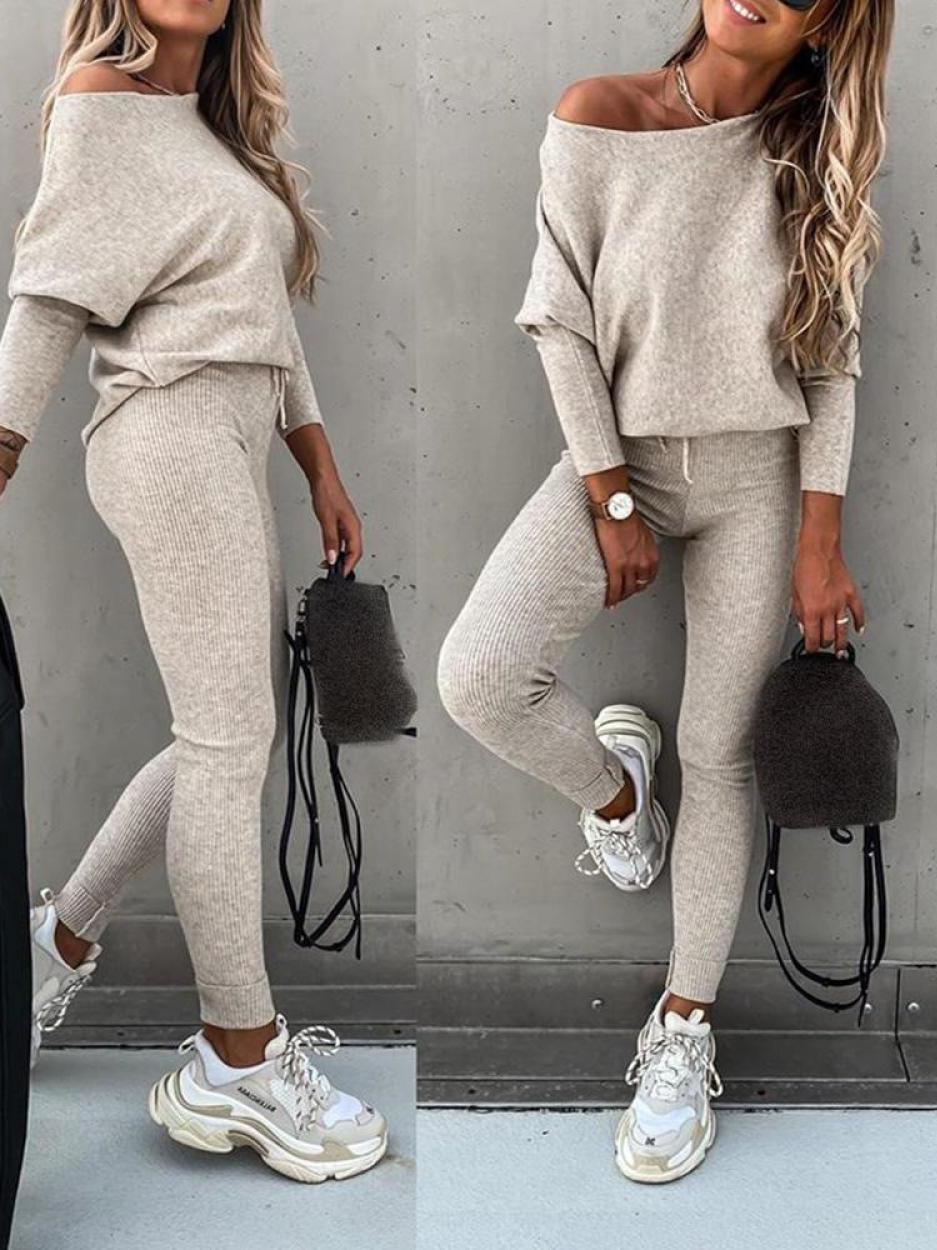 Isabella - Set aus Strickpullover und Skinny Hose für Frauen