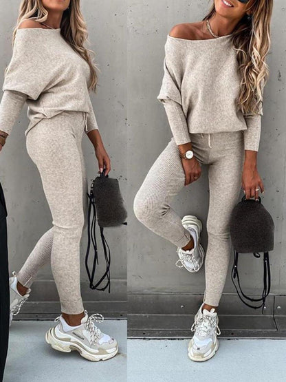 Isabella - Set aus Strickpullover und Skinny Hose für Frauen