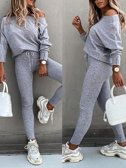 Isabella - Set aus Strickpullover und Skinny Hose für Frauen