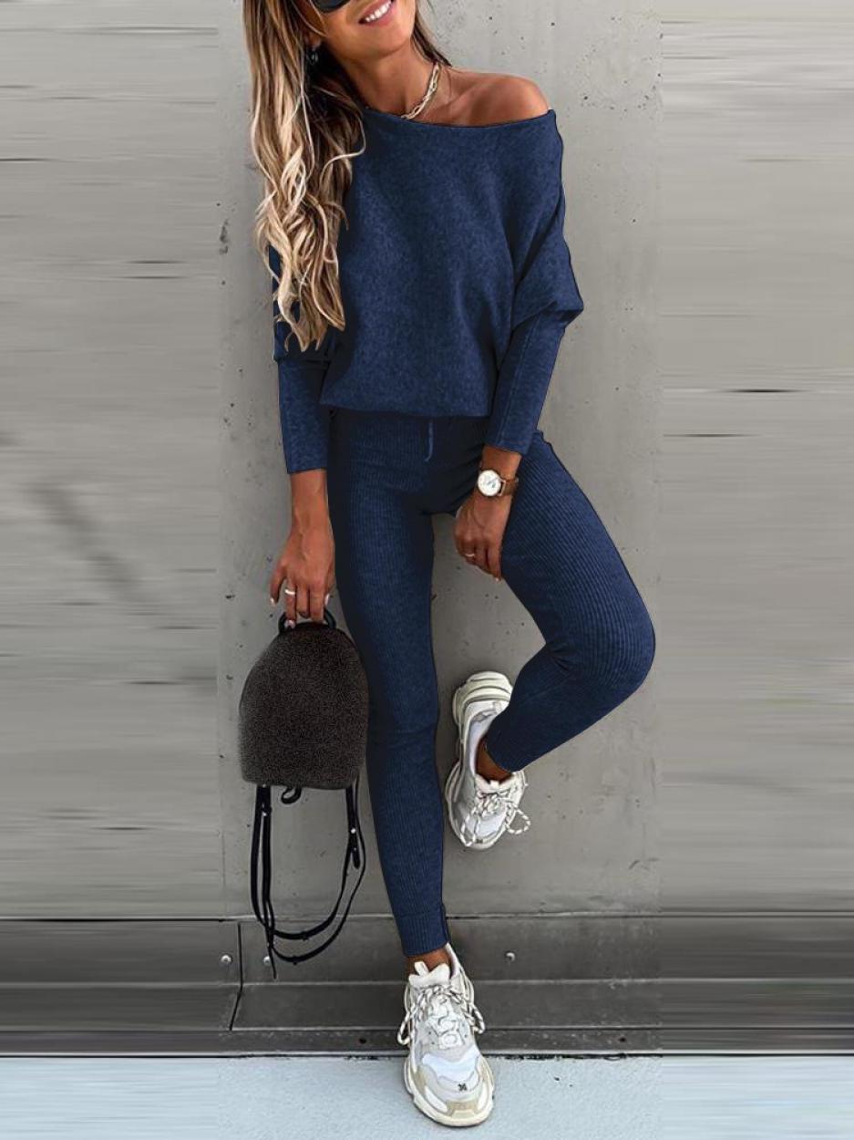 Isabella - Set aus Strickpullover und Skinny Hose für Frauen