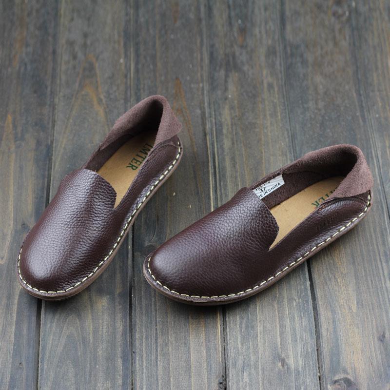Obere Schicht Leder Casual für Frauen