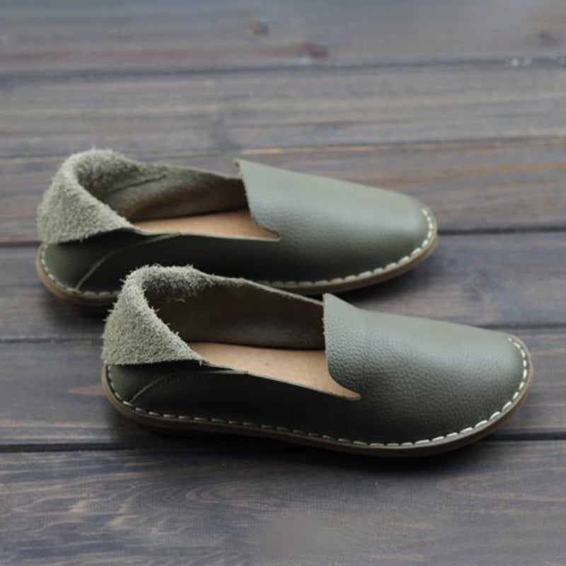 Obere Schicht Leder Casual für Frauen