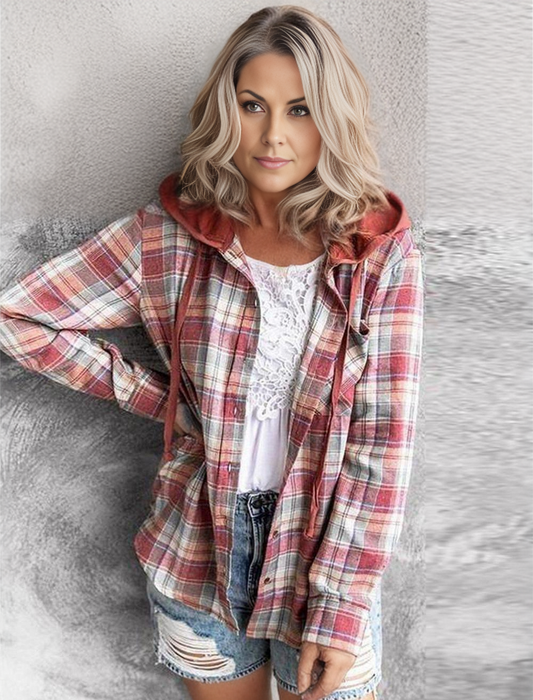 Alice - Hoodie aus den 90er Jahren mit Knopfverschluss für den Retro-Look