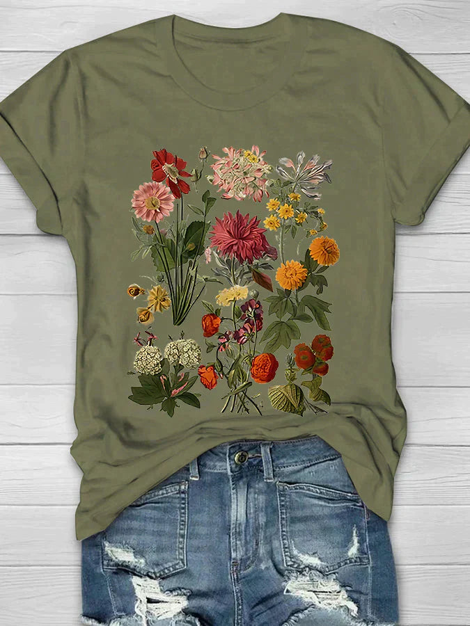 Femke | Vintage-T-Shirt mit Blumendruck