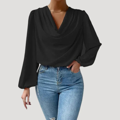 Wolspire™ | Bluse mit V-Ausschnitt