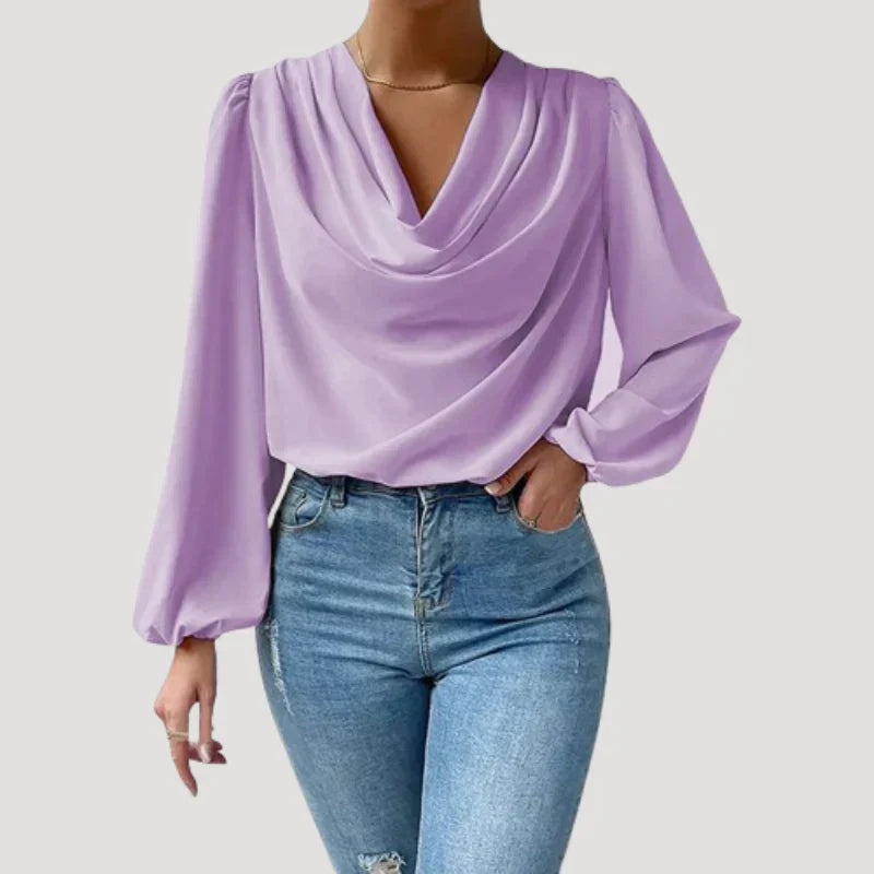 Wolspire™ | Bluse mit V-Ausschnitt