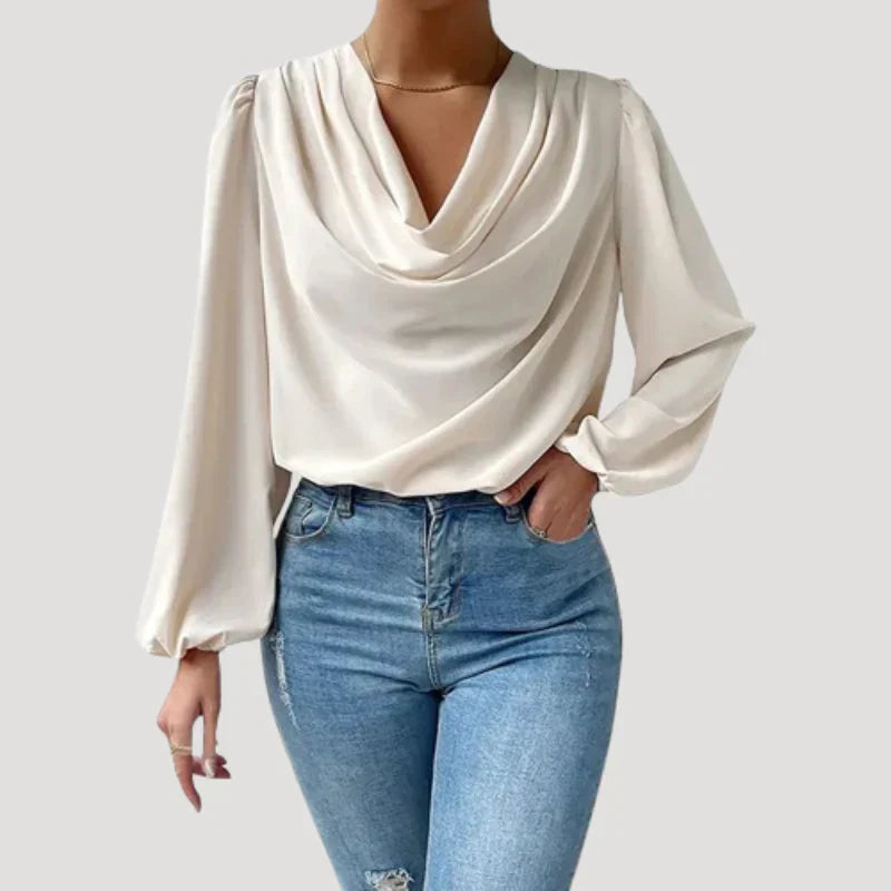Wolspire™ | Bluse mit V-Ausschnitt