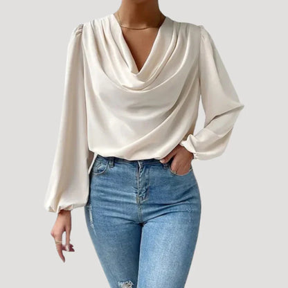 Wolspire™ | Bluse mit V-Ausschnitt