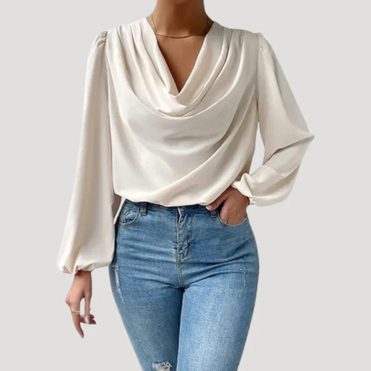 Wolspire™ | Bluse mit V-Ausschnitt