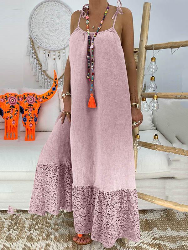 Einfaches Maxikleid mit Schlitz