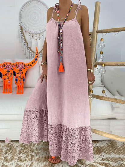 Einfaches Maxikleid mit Schlitz