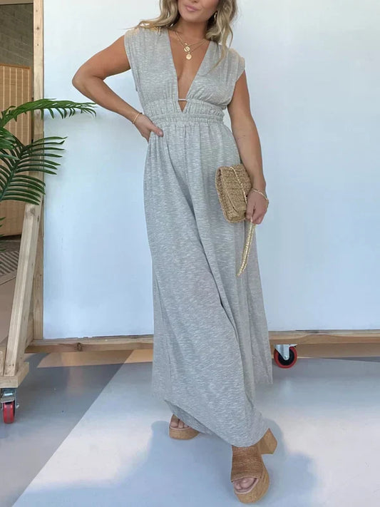 Marie - Bequemer Jumpsuit mit V-Ausschnitt