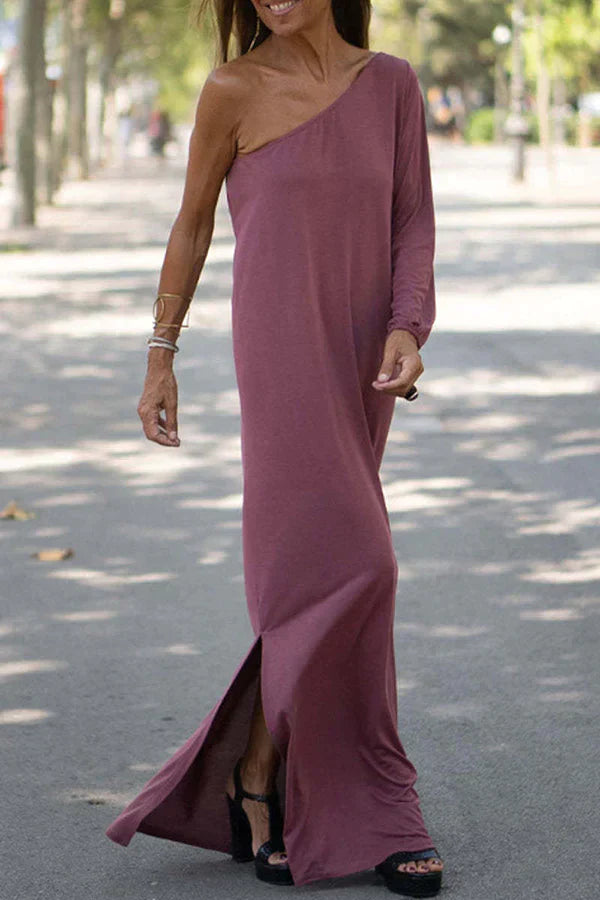 DIxie -Maxikleid mit einer Schulter