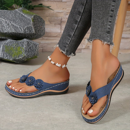 Trudy® | Elegante und bequeme Sandalen mit geblümten Riemen