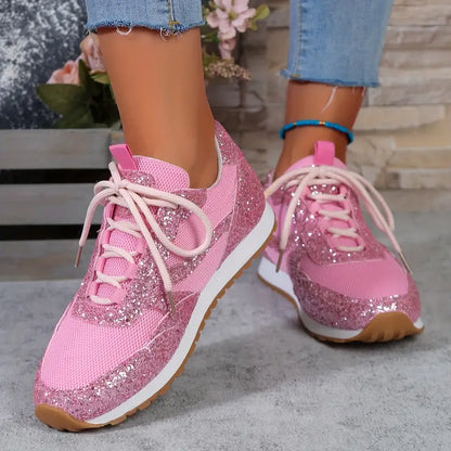 Turnschuhe mit Pailletten für Frauen