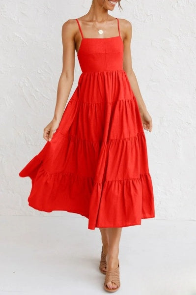 A-Linien-Kleid mit Trägern