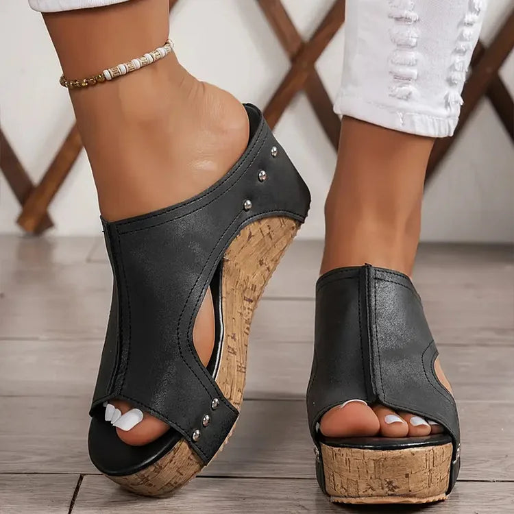 Barbara® | Plateausandalen aus Leder