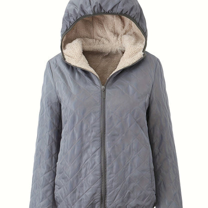 Emma | Gesteppte Jacke mit Reißverschluss und Kapuze
