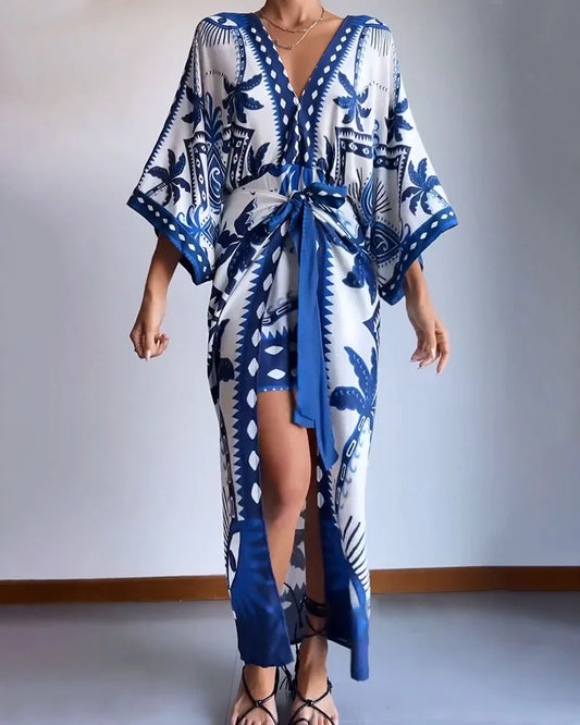 Annie -Style Maxikleid mit Druck