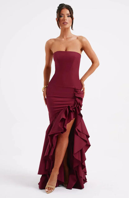 Anika - Maxikleid mit Rüschen