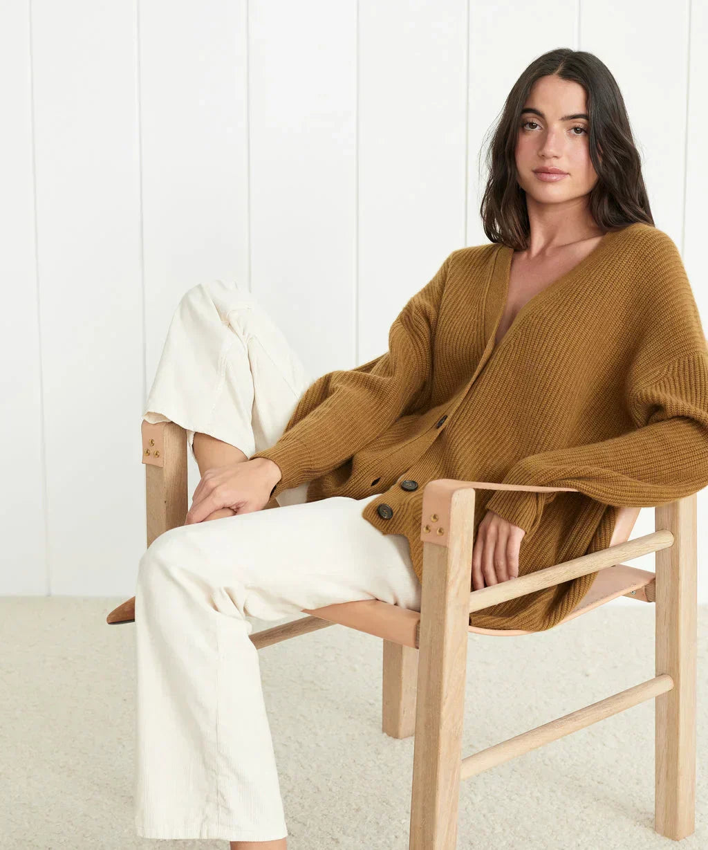 Cora - Wunderschöne Strickjacke mit V-Ausschnitt