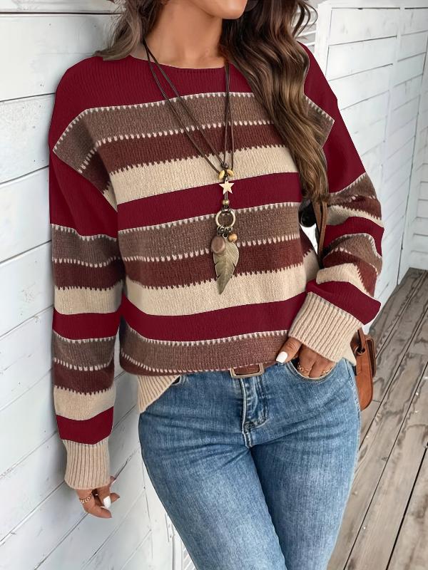 Lunira™ | Gestreifter Strickpullover