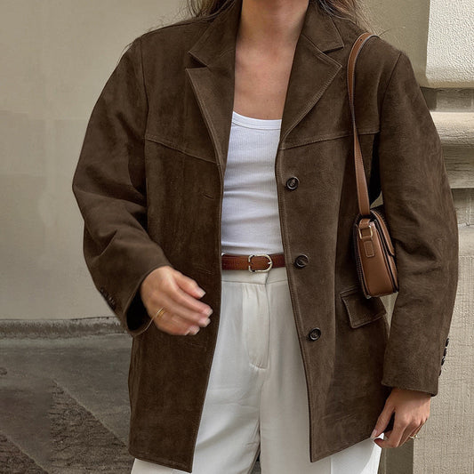 Wildlederjacke für den Herbst | Warm und modisch - Stylische Jacke