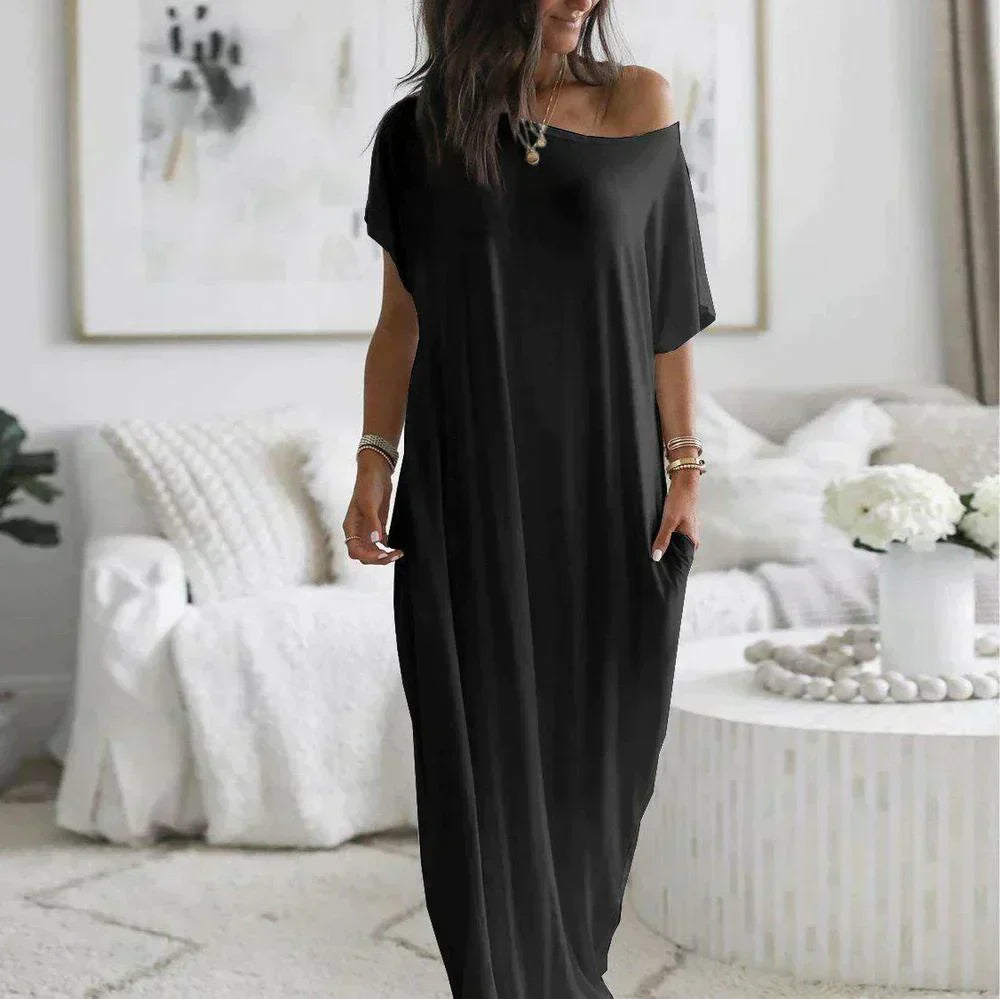 Mühelose Eleganz in einem Maxi-T-Shirt-Kleid