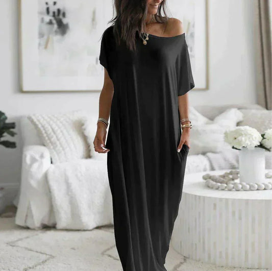 Mühelose Eleganz in einem Maxi-T-Shirt-Kleid