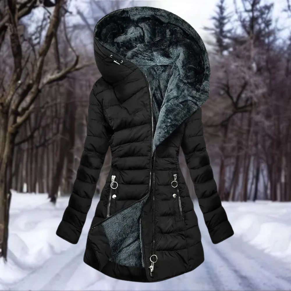Eleganter Plüschmantel für Damen - Senna