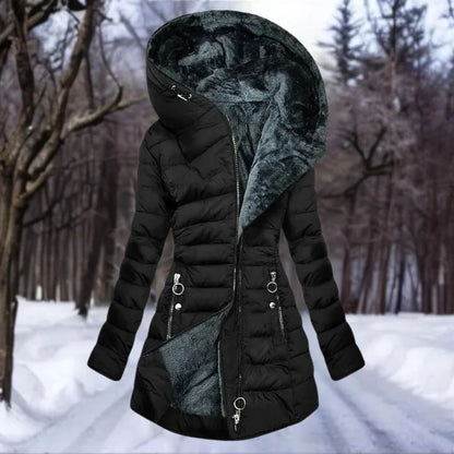Eleganter Plüschmantel für Damen - Senna