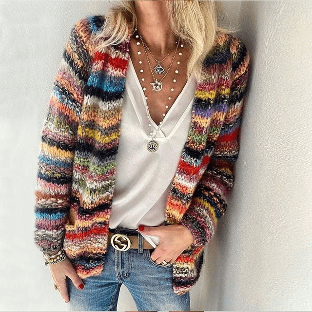 Elegante, lässige Strickjacke