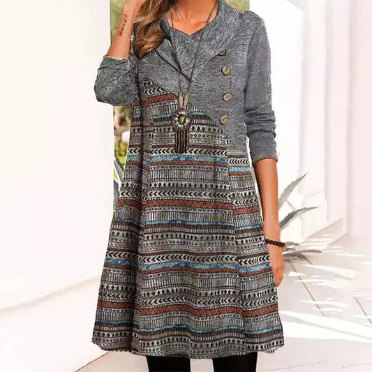 - Lässiges Patchwork-Kleid