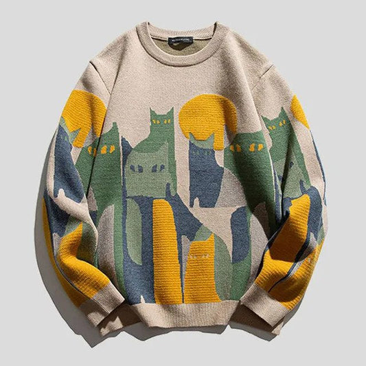 Amélie | Unisex-Pullover mit Katzenmotiv – schick und bequem