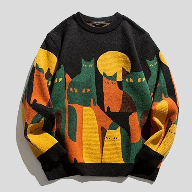 Amélie | Unisex-Pullover mit Katzenmotiv – schick und bequem