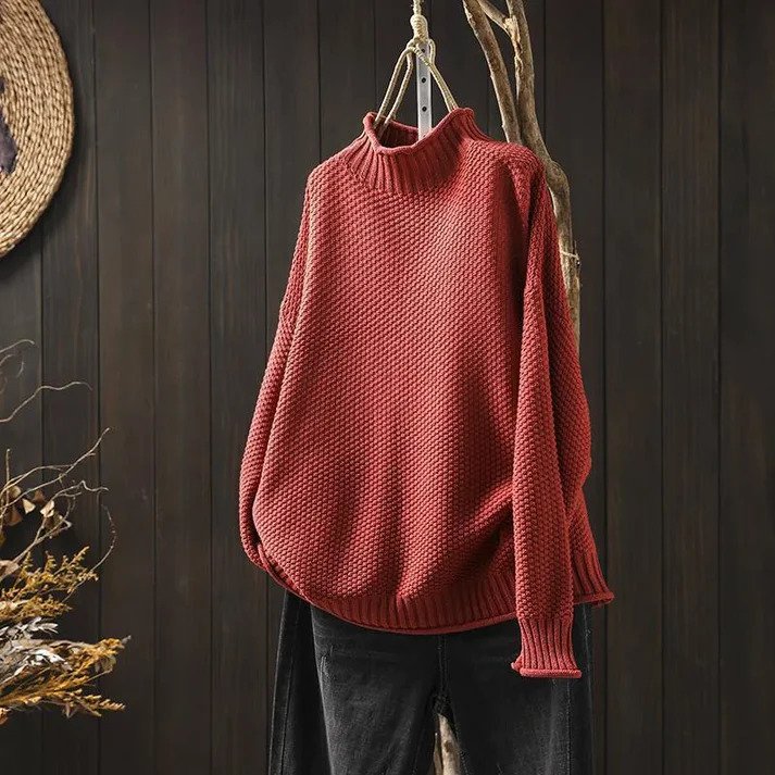 Damen-Rollkragenpullover aus Strick